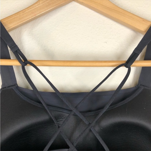 Nike Swoosh Luxe Medium-Support Padded Sports Bra Black XL CJ0544 - Picture 6 of 11